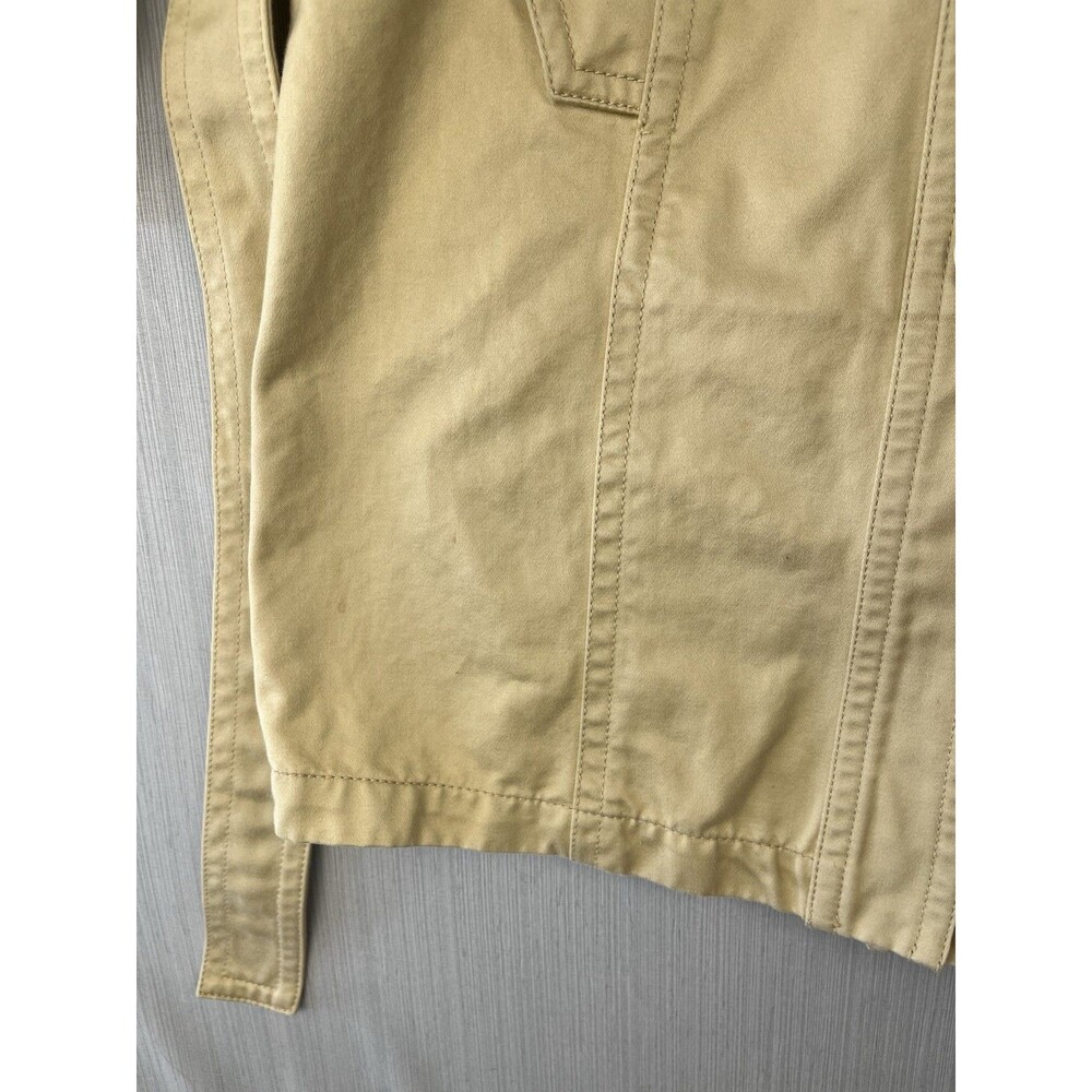 Quiet Luxury Preppy Belted Trench Coat Khaki Cotton Banana Republic‎ Factory M - Picture 14 of 14